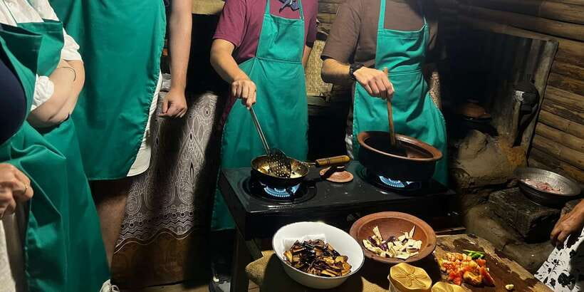 Ella: Traditional Sri Lankan Cooking Class - Eating banana-leaf Sri Lankan food: the payoff