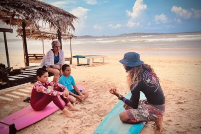 Ride a Wave Surf School Weligama Sri Lanka - Gear Check and Ocean Safety: Wax, Leash, Rash Guard
