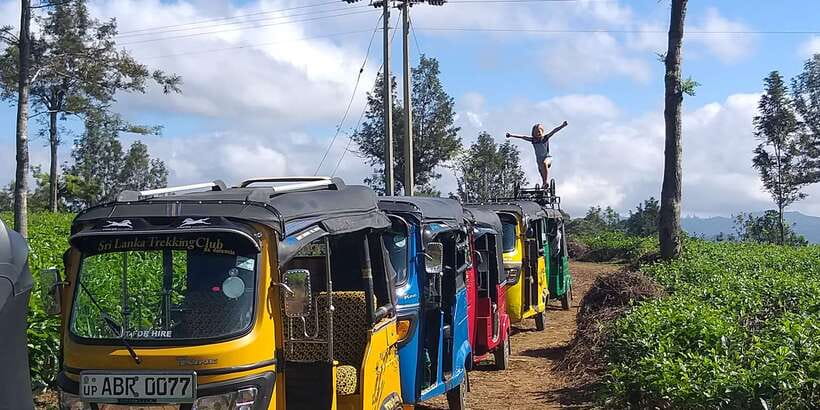 Tuk-Tuk Safari Liptons seat,Tea Fields Hike,TeaFactory Tour - Lipton Seat: panoramas across 7 districts